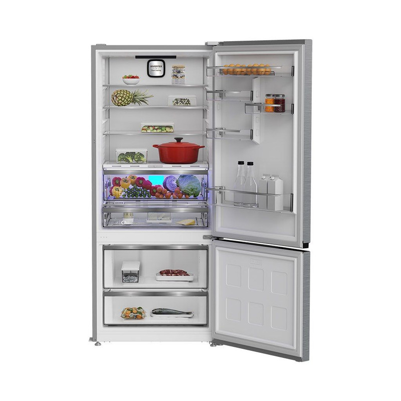 Hitachi NoFrost Bottom Freezer Refrigerator , 509 Liter Inverter Motor , Inox - B590EY2R