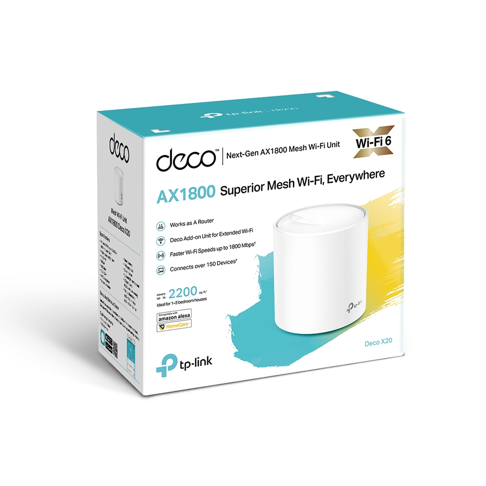 Tp-Link Deco X20-DSL Router , 2 Ports , White - AX1800