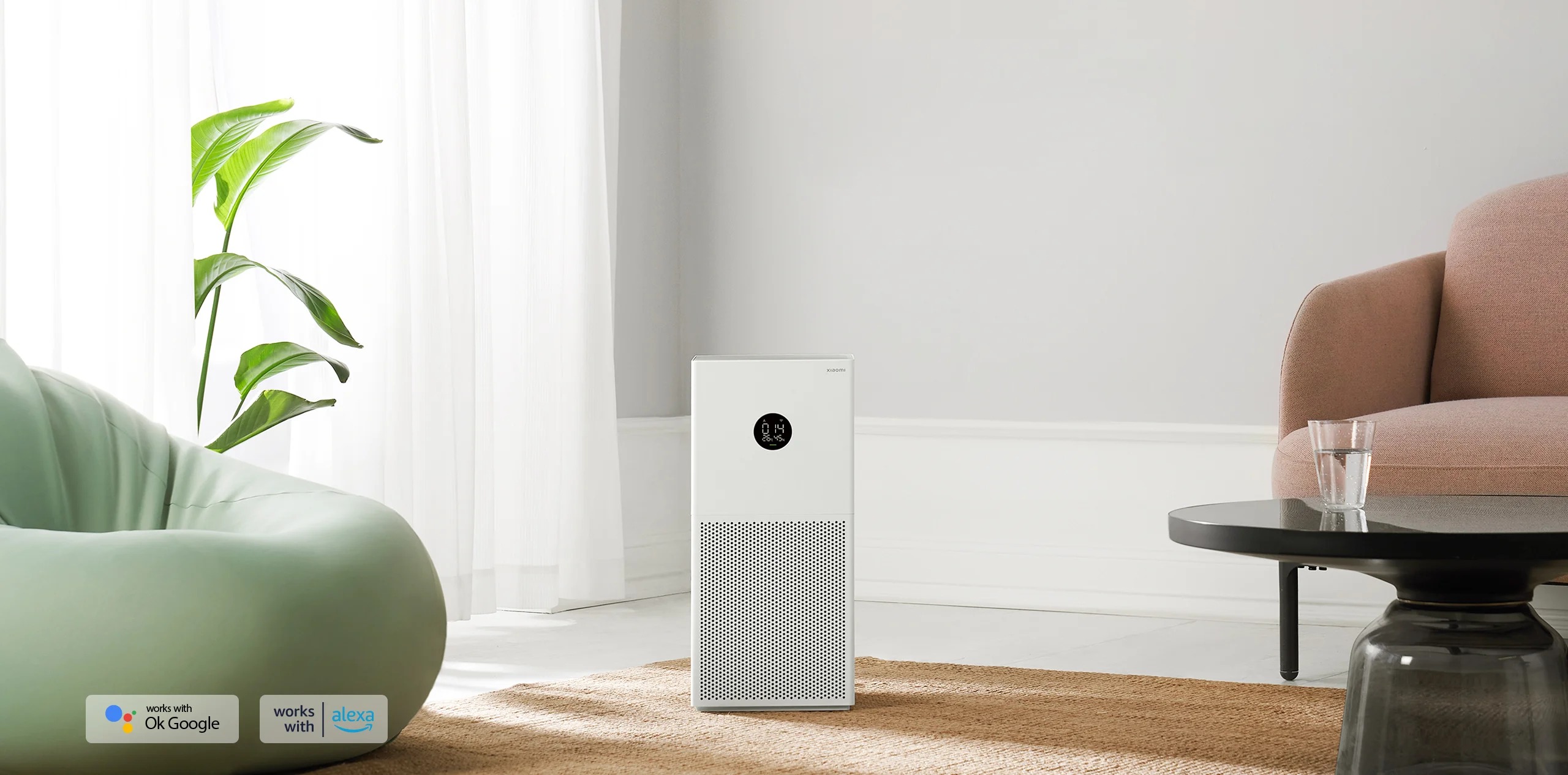 Xiaomi 4 Lite Air Purifier withCarbon , White - AC-M17-SC