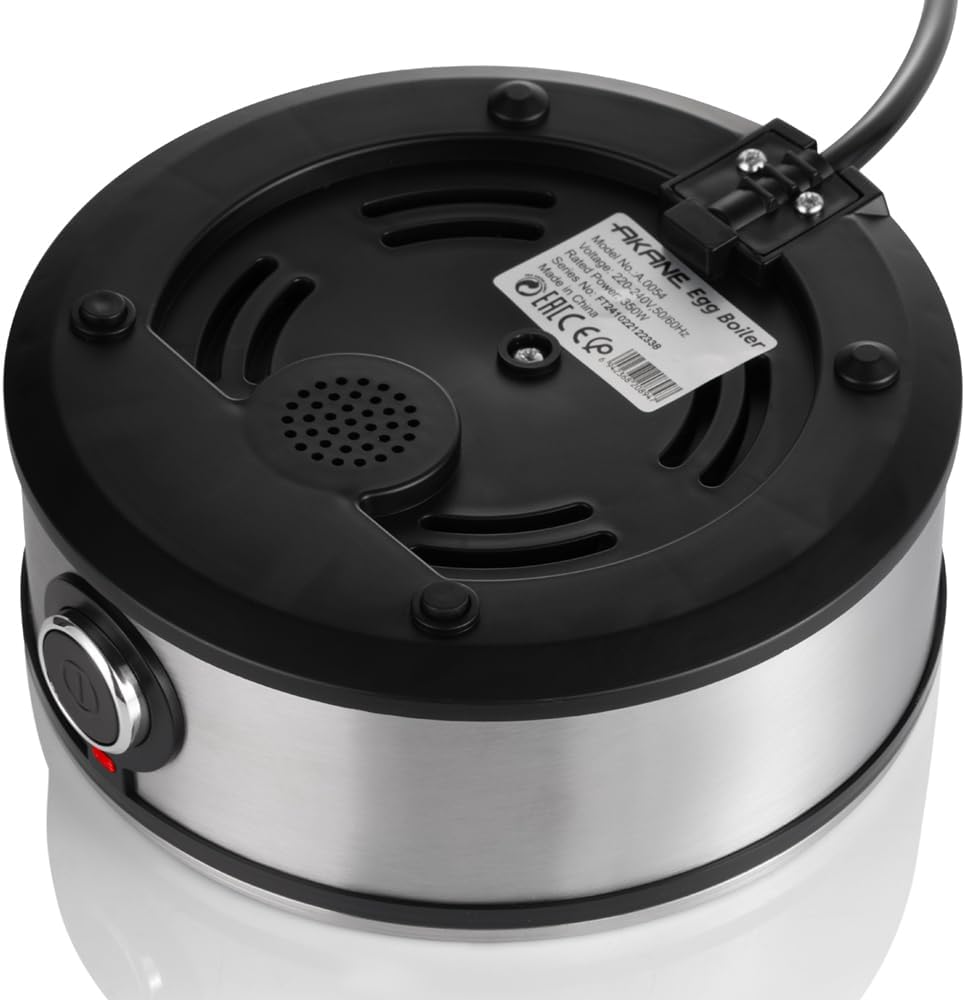 AKANE Egg Cooker 350 Watt Silver Black - A.0054