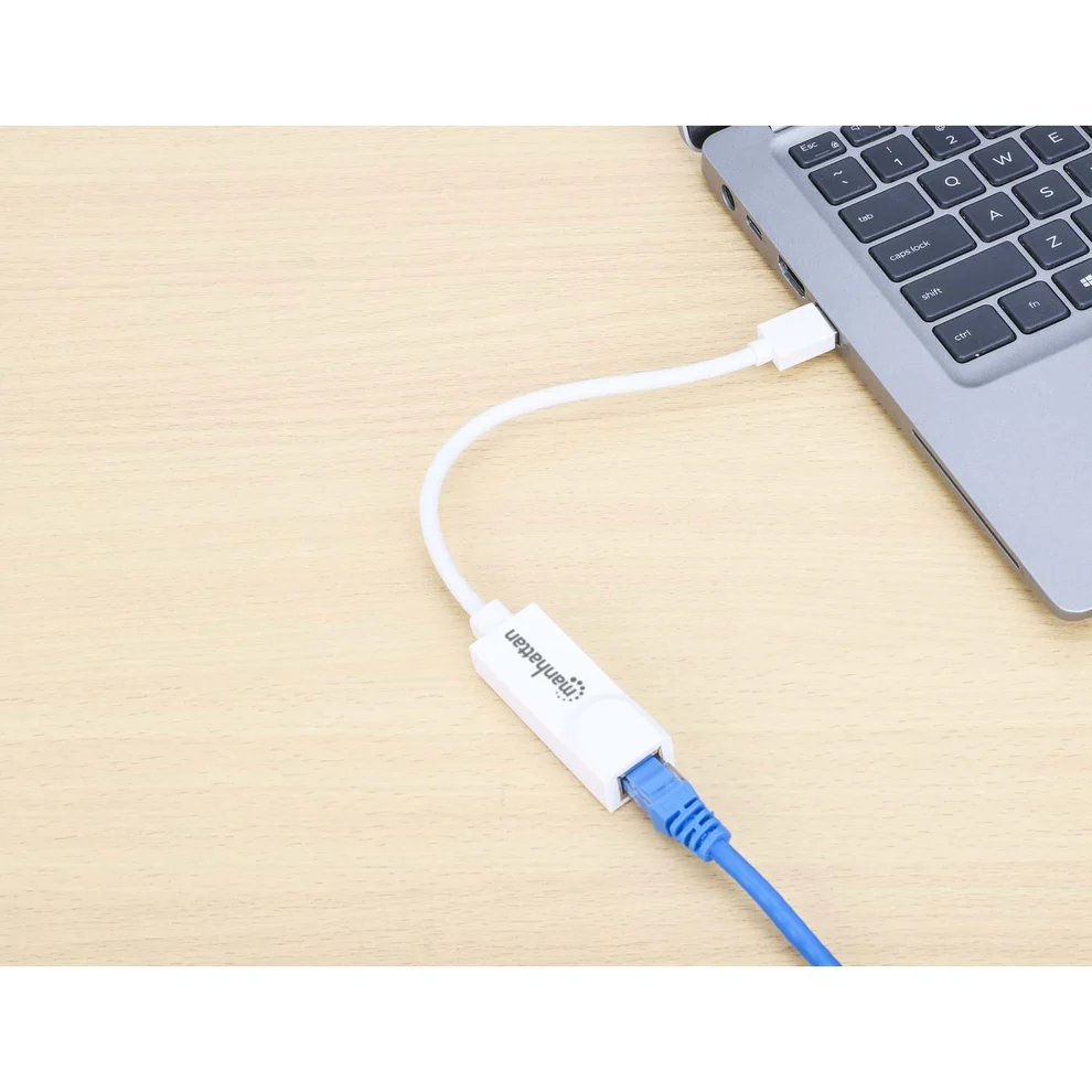 محول USB الى ايثرنت مانهاتن ،ابيض - 506847