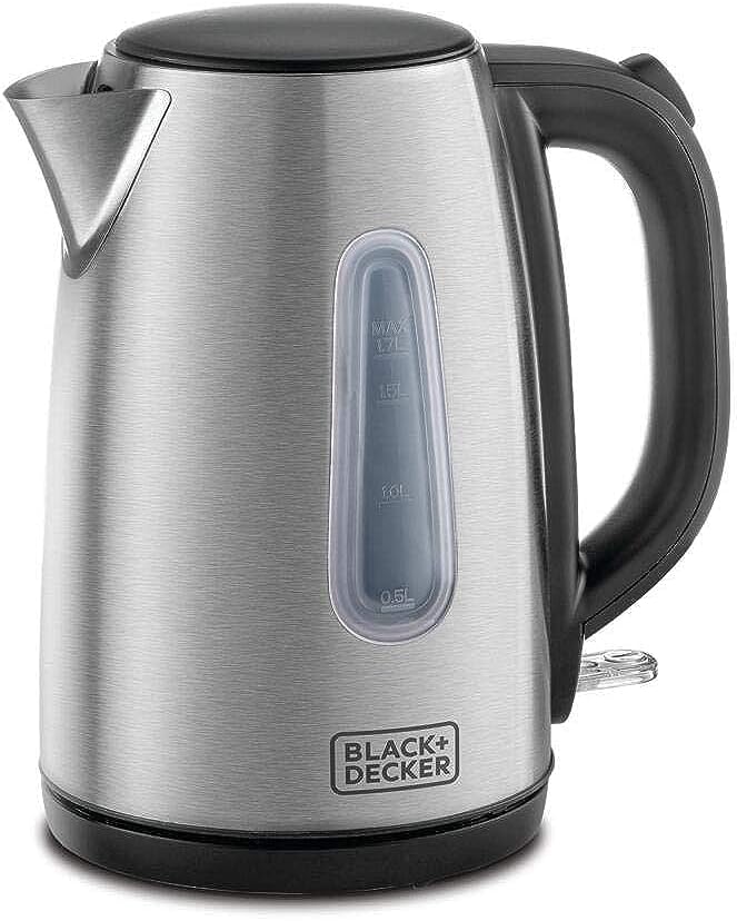 Black + Decker Electric Kettle , 1.7 Liter 2000 Watt , Silver - JC450-B5