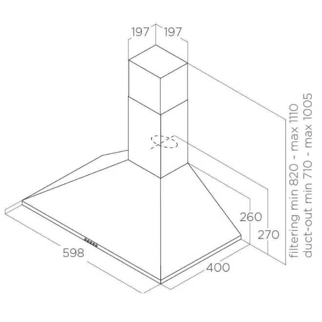 Elica TAMAYA 2 Built-In Pyramids Hood , 60 Centimeter , Stainless Steel