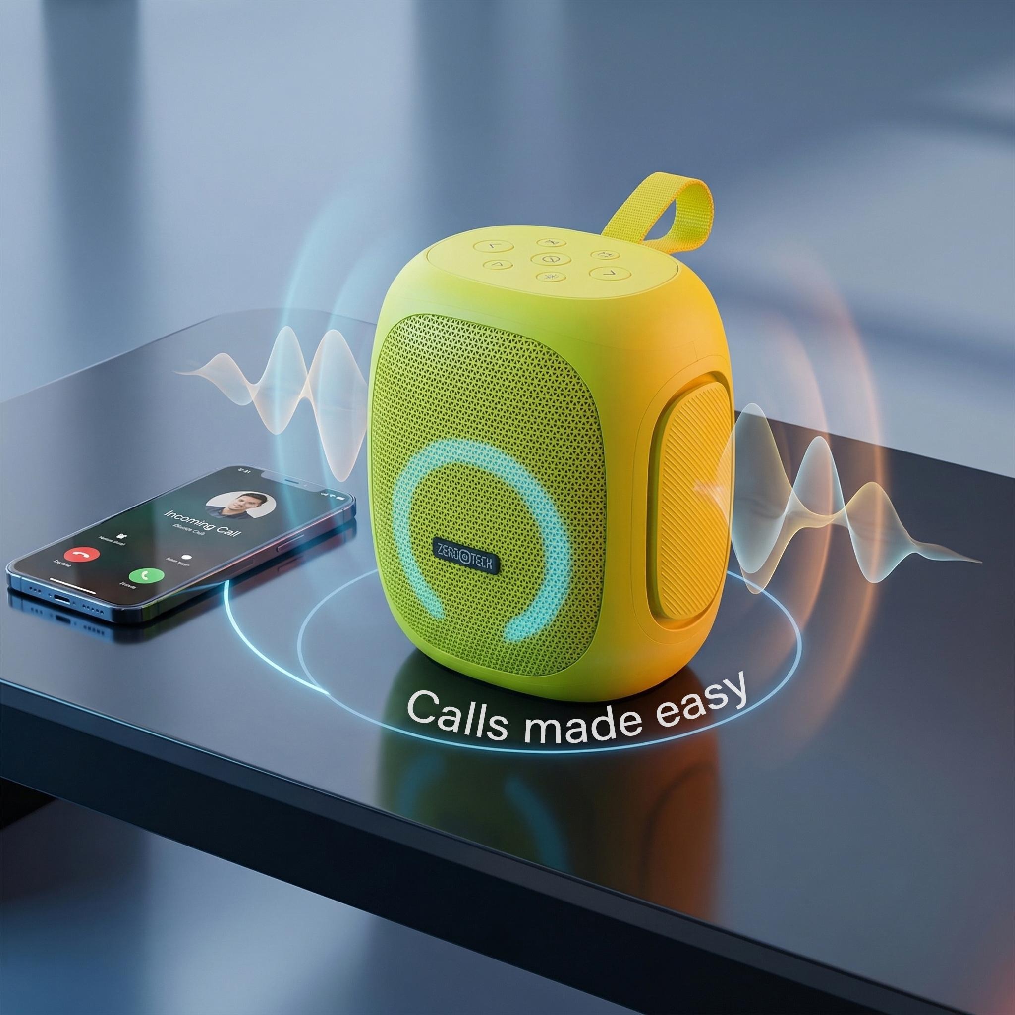 ZeroTech Portable Bluetooth Speaker , Lime Green - ZPCS-P35GN