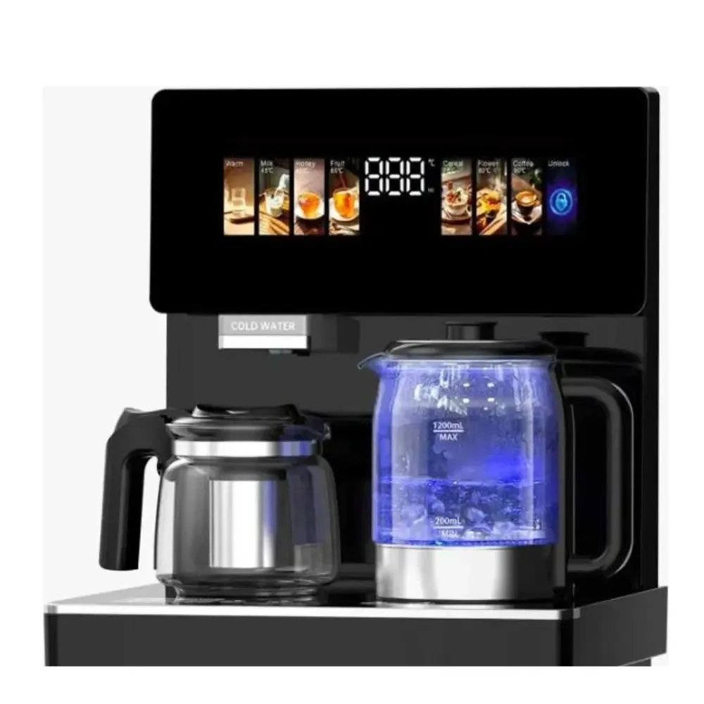 Purity Cold & Normal Bottom Loading Digital Water Dispenser with Tea Maker and Kettle , 2 Tabs White - PFK49