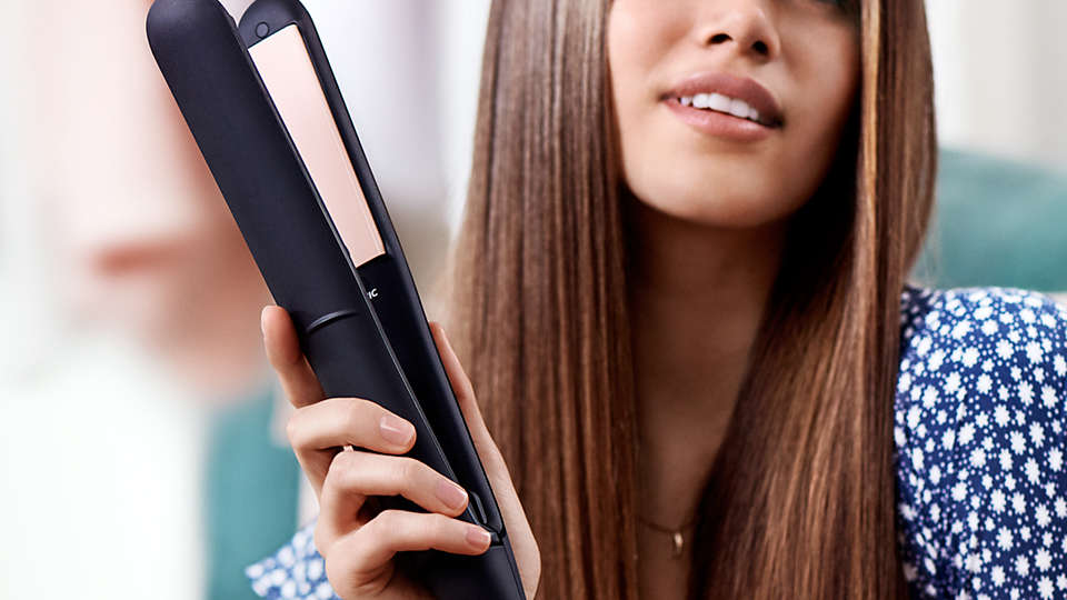 Philips ThermoProtect Hair Straightener 230 Celsius , Black - BHS378