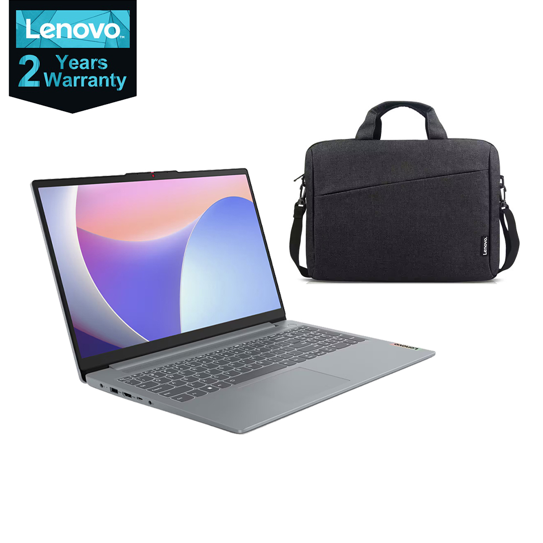 لاب توب لينوفو IdeaPad Slim 3 15ABR8 - مع حقيبة لاب توب مقاس 15.6 بوصة كاجوال - T210 ، معالج انتل كور i7-13620H 15.6 بوصة ، هارد 512 جيجا بايت SSD ، رام 16 جيجا بايت ، كارت شاشة انتل UHD جرافيكس ،فري دوس - رمادي