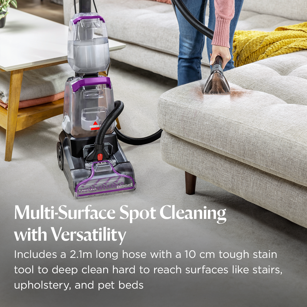 Bissell TurboClean PowerBrush Bagless Carpet Cleaner Black Purple - 4058K