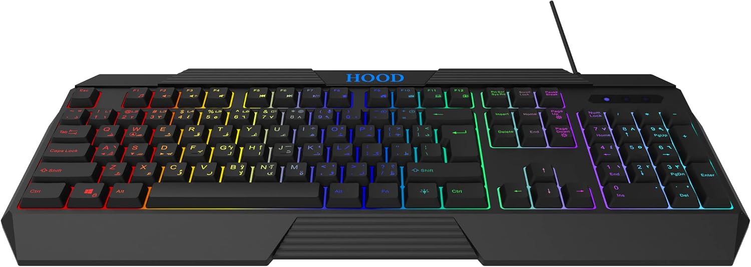 للألعاب سلكي هوود ، اسود - K800GX