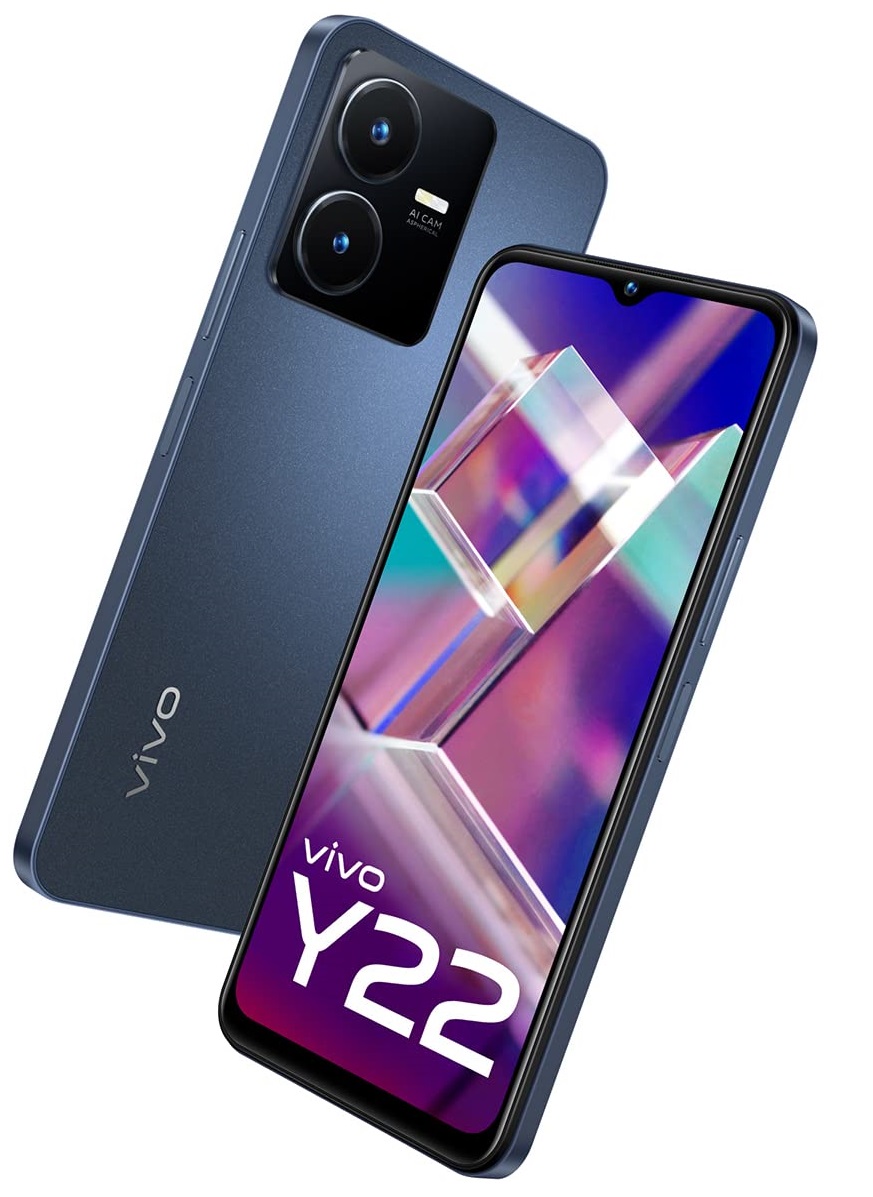 فيفو Y22 ، سعة 64 جيجا بايت ، رام 4 جيجا بايت ، شبكة 4G LTE ، شريحتين - ازرق ستار لايت