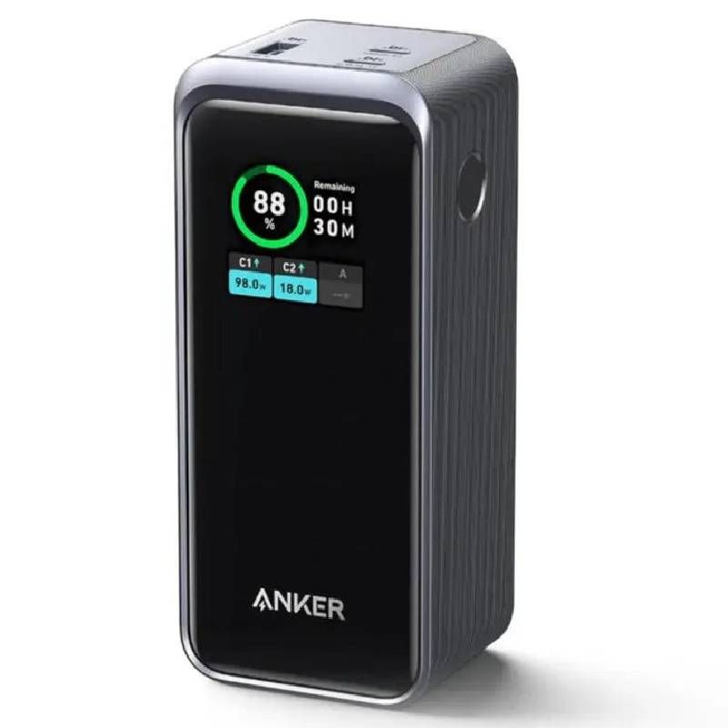 Anker Prime Wired Power Bank , 20000 mAh 3 Ports , Black Silver , A1336011