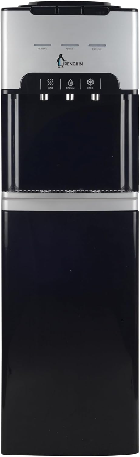 Penguin Hot, Cold & Normal Top Loading Water Dispenser , 3 Tabs Black Silver - PD002