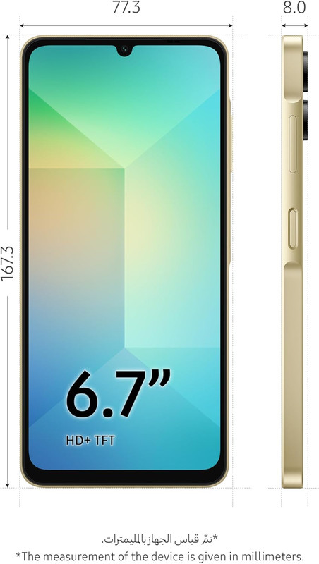 Samsung Galaxy A06 , 128 GB , 4 GB , 4G LTE , Dual-SIM - Gold
