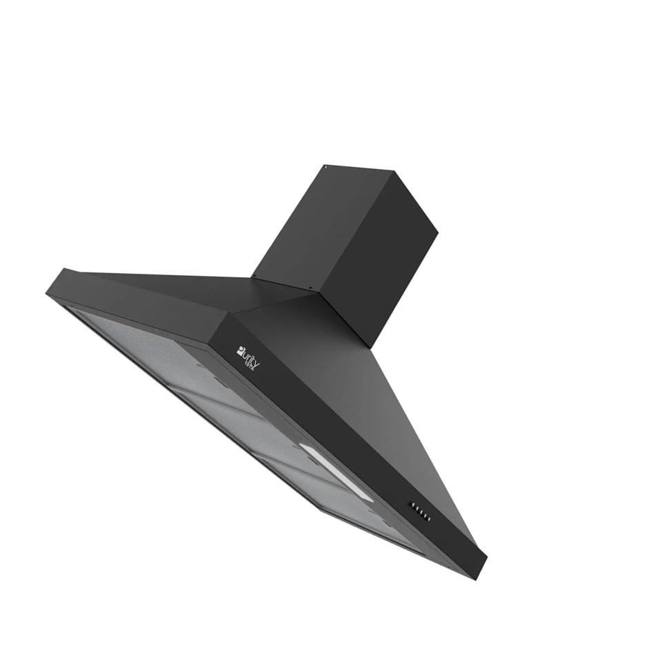 Purity Pansy Pro Plus BL Built-In Pyramids Hood , 90 Centimeter , Black