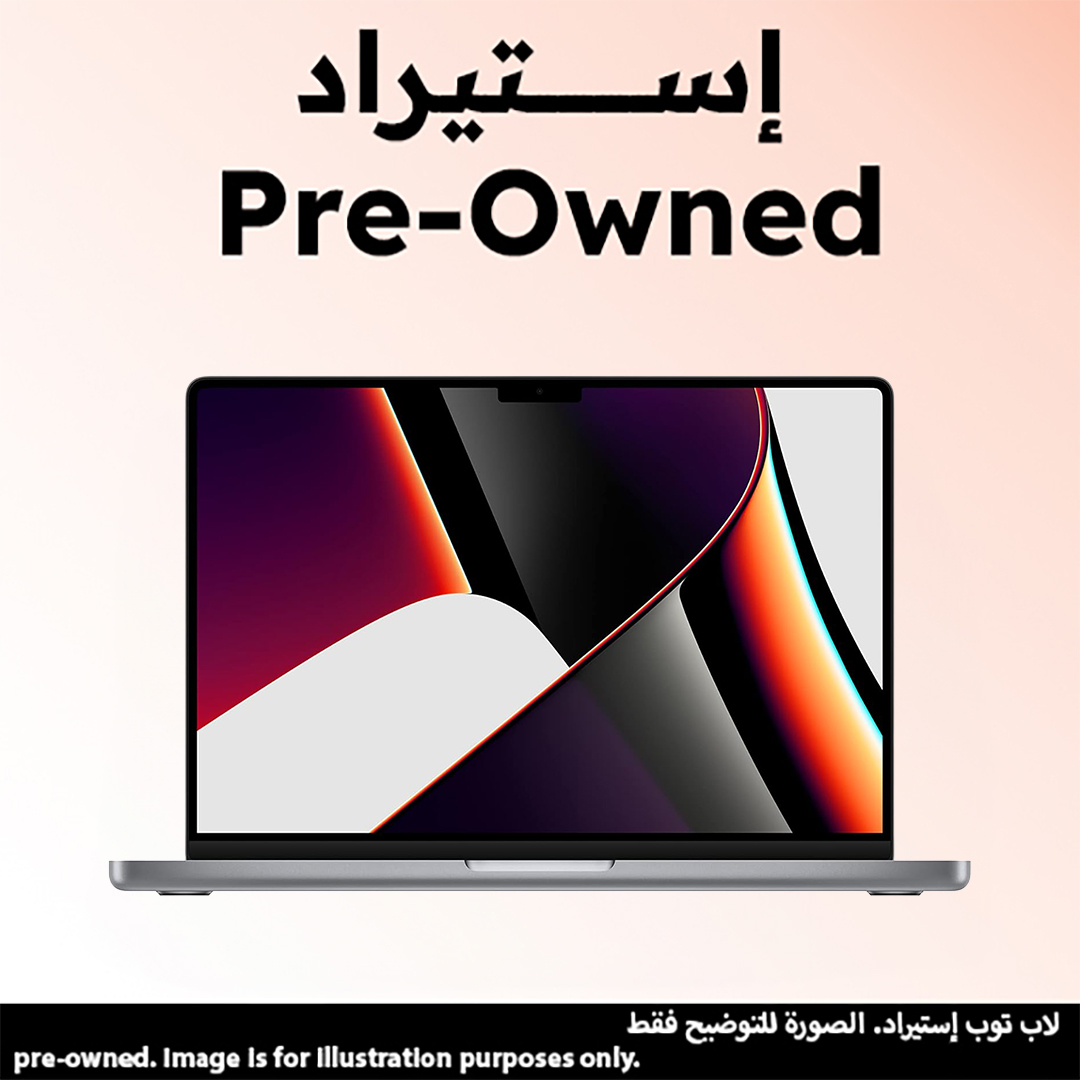 لاب توب استيراد ابل ماك بوك برو 2021 - A2442 ، معالج شريحة ابل M1 برو ، هارد 512 جيجا بايت SSD ، رام 16 جيجا بايت ، كارت شاشة معالج رسومات ابل 14 نواة