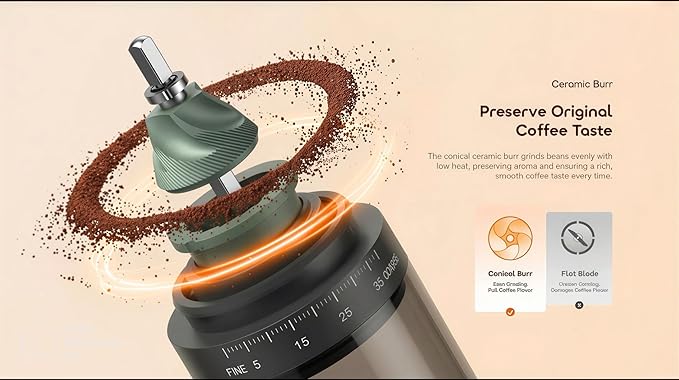 Oraimo BeanGrind Portable Coffee Grinder , 350 milliliter 30 Watt , Black - OCB-221A
