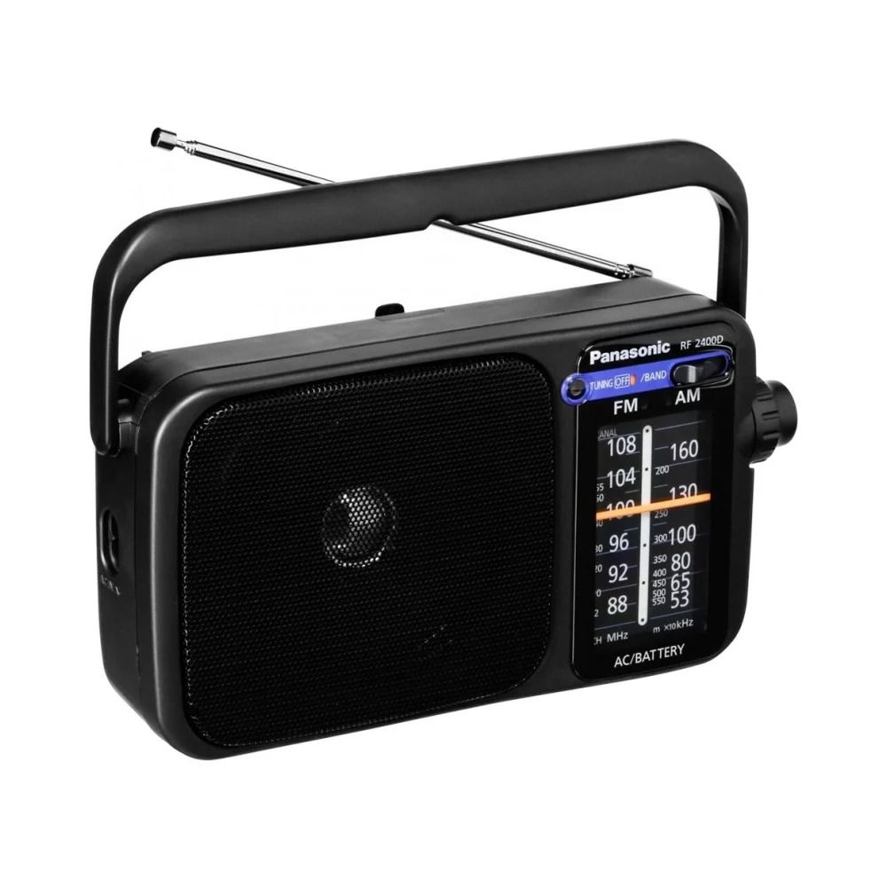 راديو محمول FM-AM باناسونيك ، اسود - RF-2400D