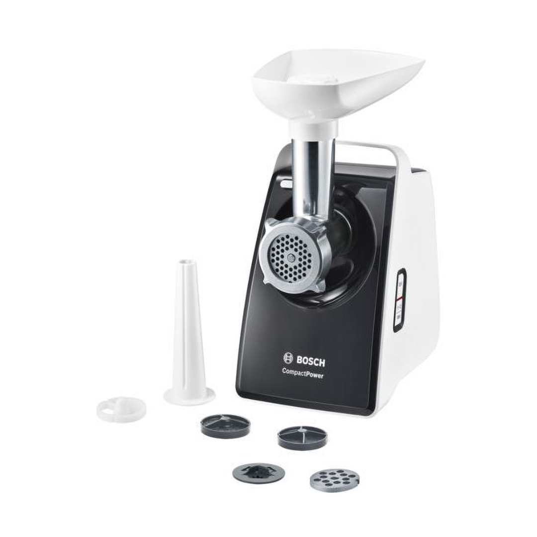 Bosch CompactPower Meat Mincer with Attachments 1600 Watt , Black White - MFW3612A