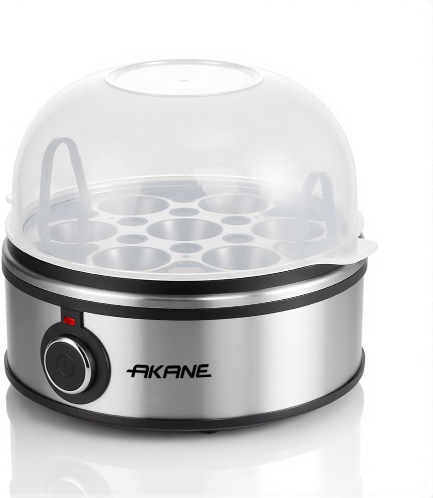 AKANE Egg Cooker 350 Watt Silver Black - A.0054