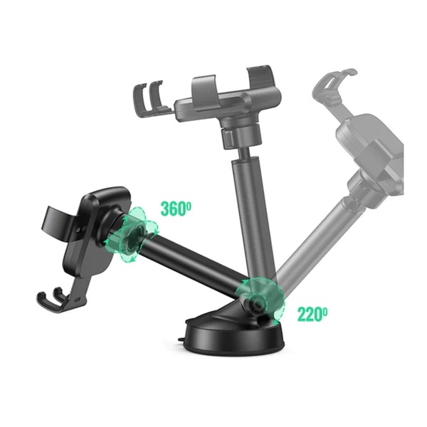 Ugreen (PC & ABS) and Aluminum alloy Mobile Car Holder for 4.7-7 inches devices , Black
