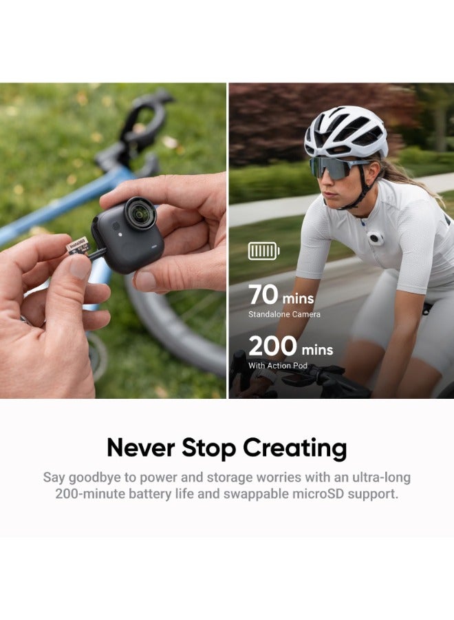 Insta360 GO Ultra Action Camera Bundle , 50 megapixels , White - INST-CINSABEA