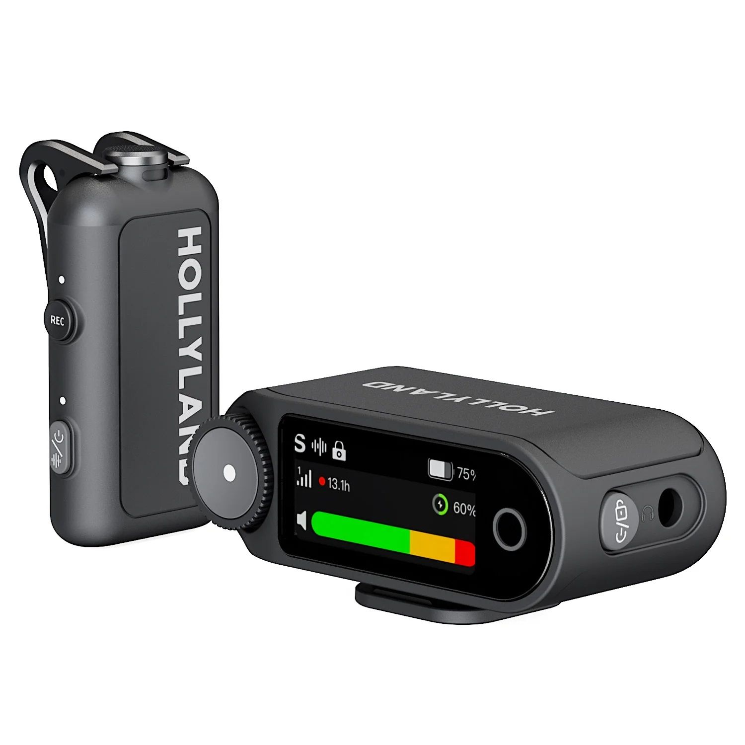 Hollyland Lark Max 2 Solo Wireless Microphone , Space Gray