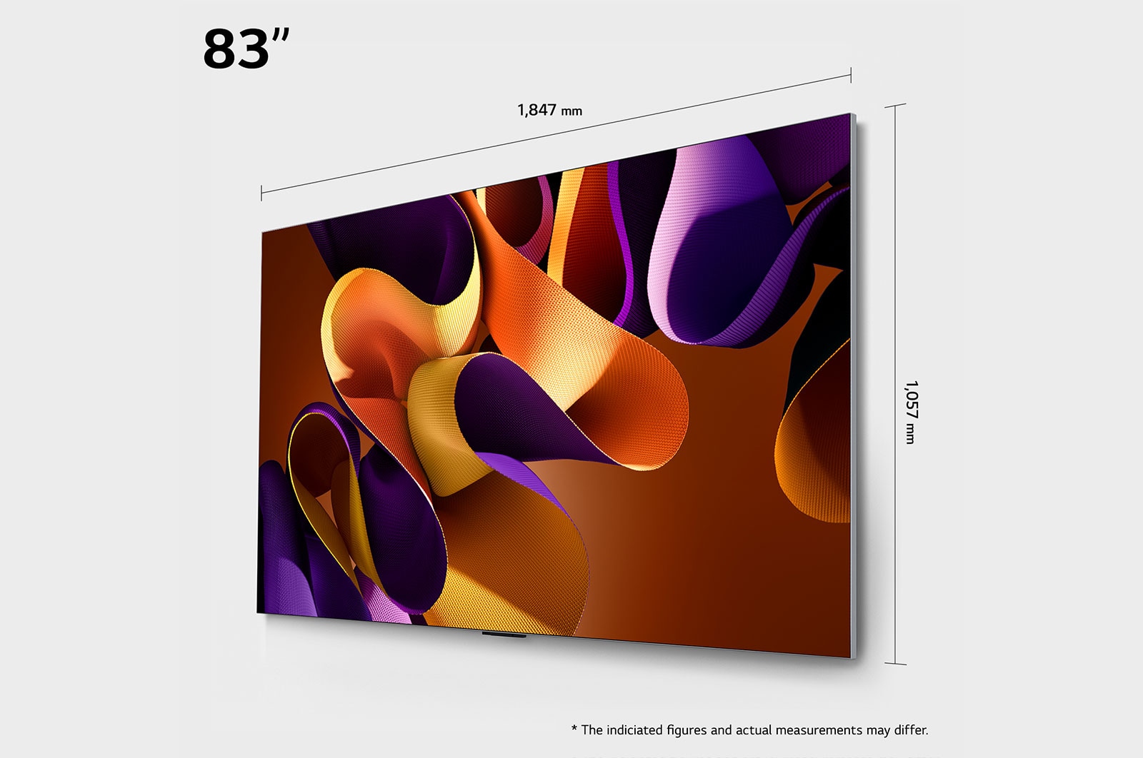 شاشة تلفزيون سمارت ال جي ، مقاس 83 بوصة ، OLED Evo ، دقة 4K UHD ، بريسيفر داخلي
