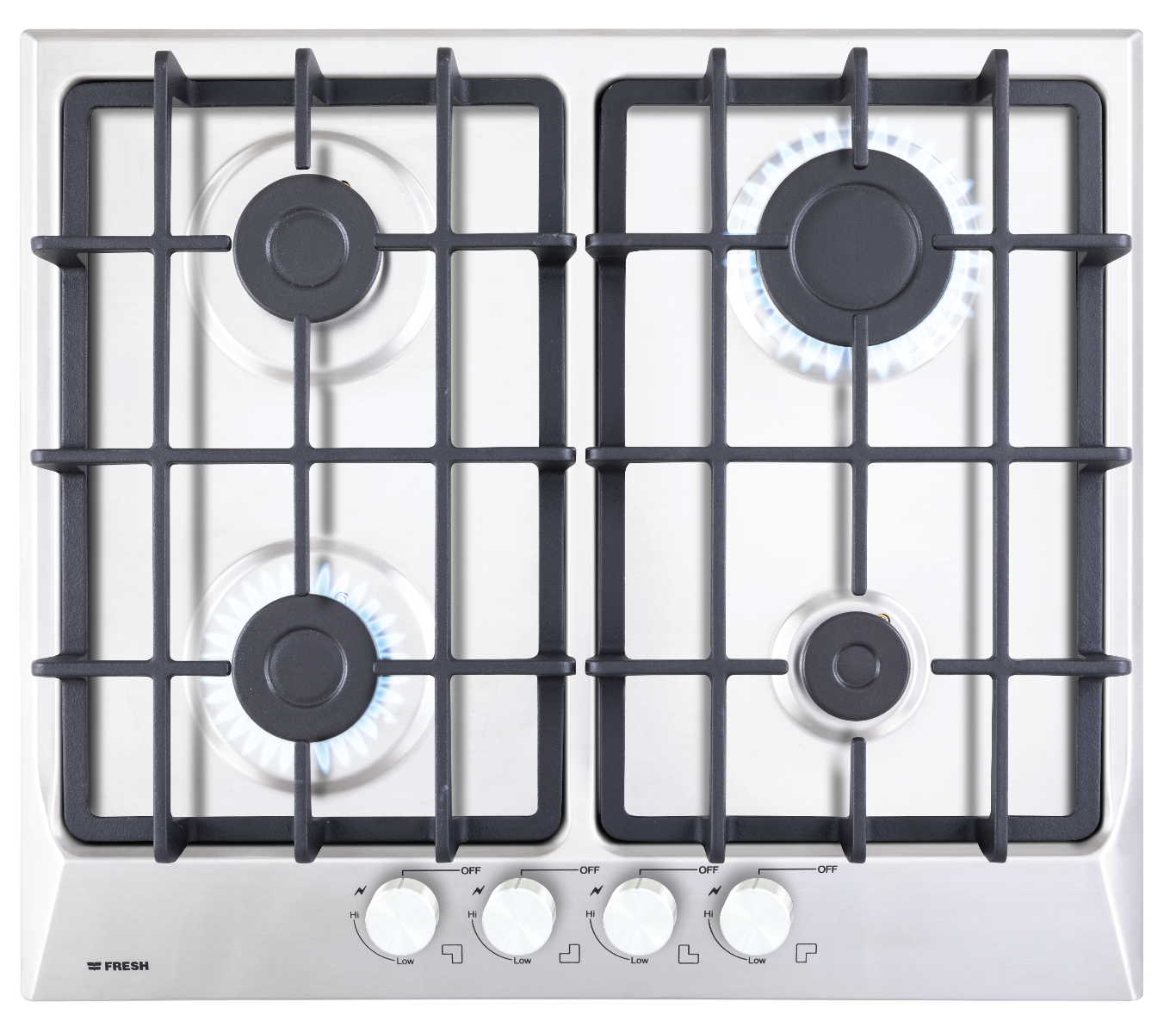 فريش ، مقاس 60 سم 4شعلة ،فضي - Sl8870
