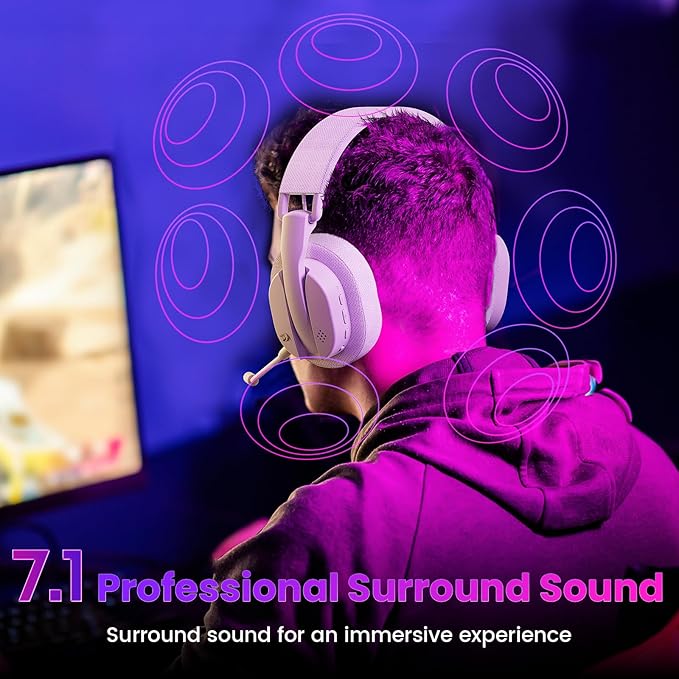 Redragon H888 Wired and Wireless Gaming Headset with Microphone , White