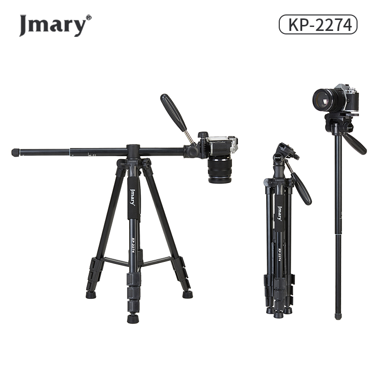 Jmary KP-2274 Tripod for Cameras, smartphones, camcorders, and other 1/4” screw devices Black