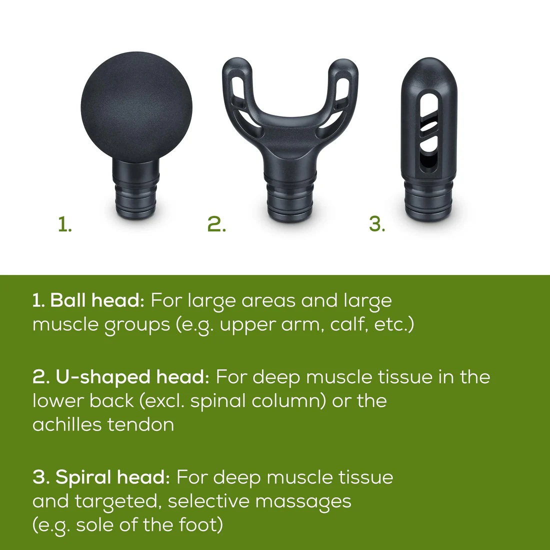 Beurer lithium-ion battery Massage Gun with Attachments , Black Red - MG 89