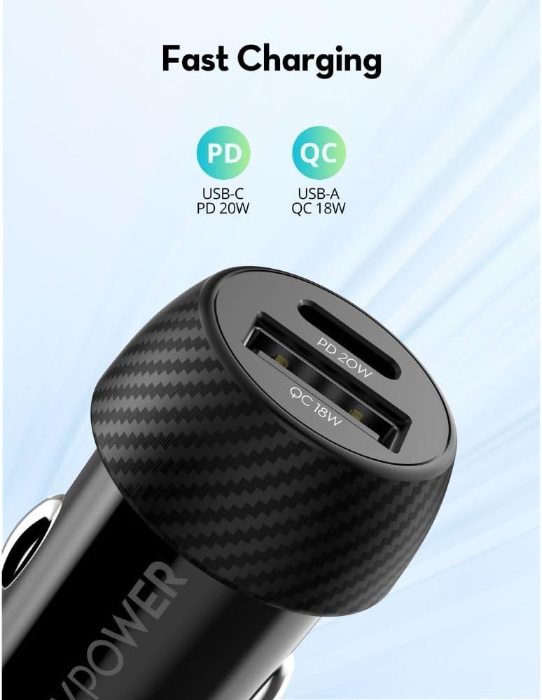 Ravpower Pioneer Car Charger , 2 Ports , 20 Watt , 5 Volt , Black - RP.VC1016.BK