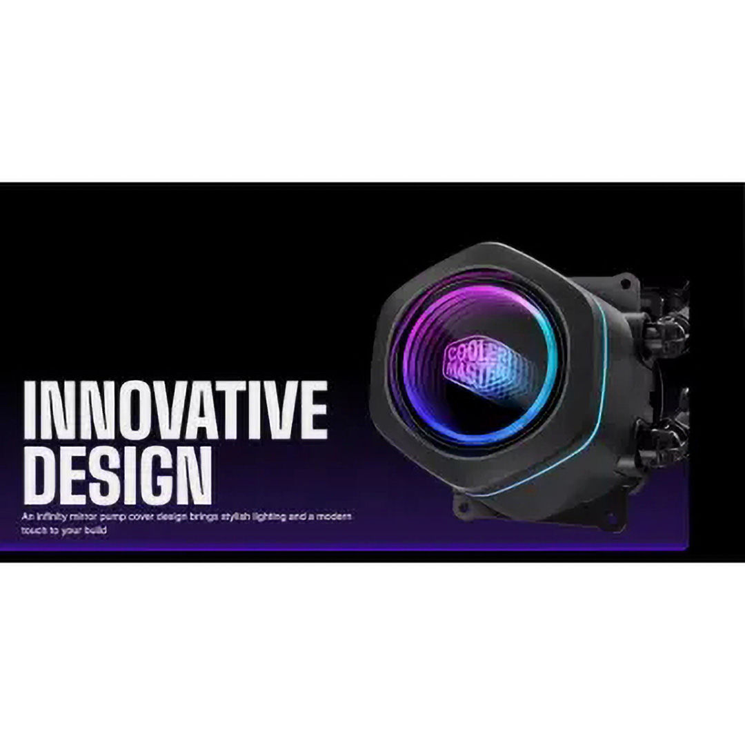 مبرد معالج مائي كولر ماستر ماستر ليكويد كور نيكس سيريس ARGB 360 ،اسود - MLX-D36M-A18PA-R1
