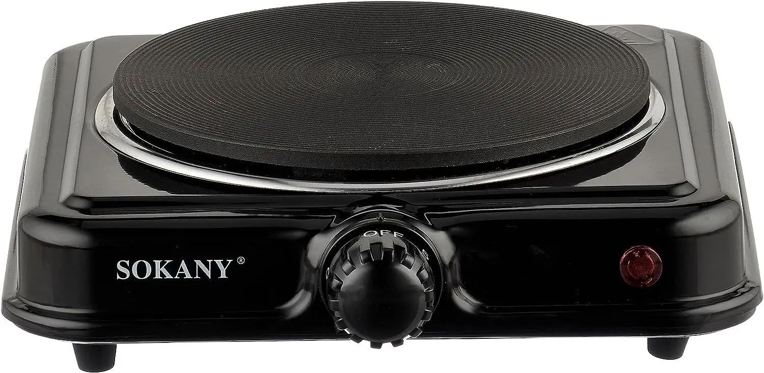 Sokany Electric Hot Plate ,1 Plate Burners ,1000 Watt Black - SK-5109
