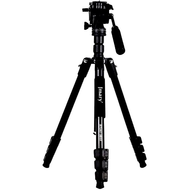 ترايبود 2 في 1 برأس هيدروليكي جيه ماري KT285+NB50 لكاميرات DSLR، كاميرات ميرورليس، كاميرات الفيديو، الموبايلات السمارت (مع حامل) ،اسود