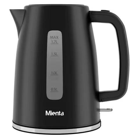 Mienta Electric Kettle , 1.7 Liter 2200 Watt , Black - EK201737A