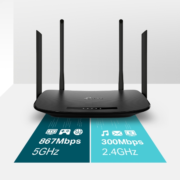 راوتر تي بي لينك ارتشر VR300 ، عدد 5 منفذ ، اسود - AC1200