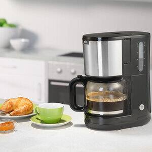 Braun PurShine Drip Coffee Maker , 10 cups 10 Cups 1000 Watt , Black Silver - KF1500