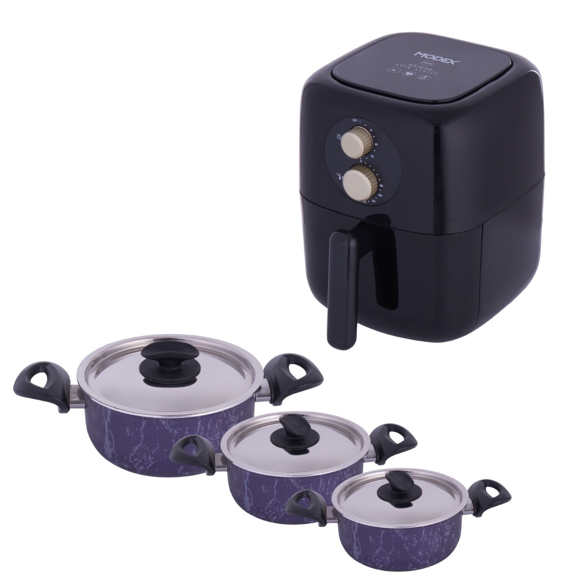 Modex Air Fryer , 3 Liter , 1400 Watt Black - AF7700