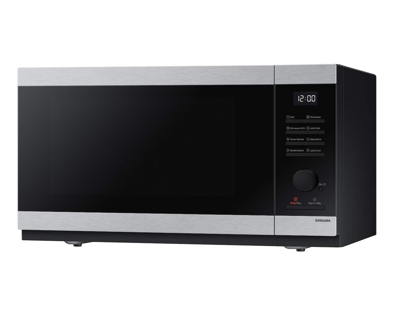 Samsung Microwave with Grill , 40 Liter 1500 Watt , Black Silver - MG40DG5524ATGY