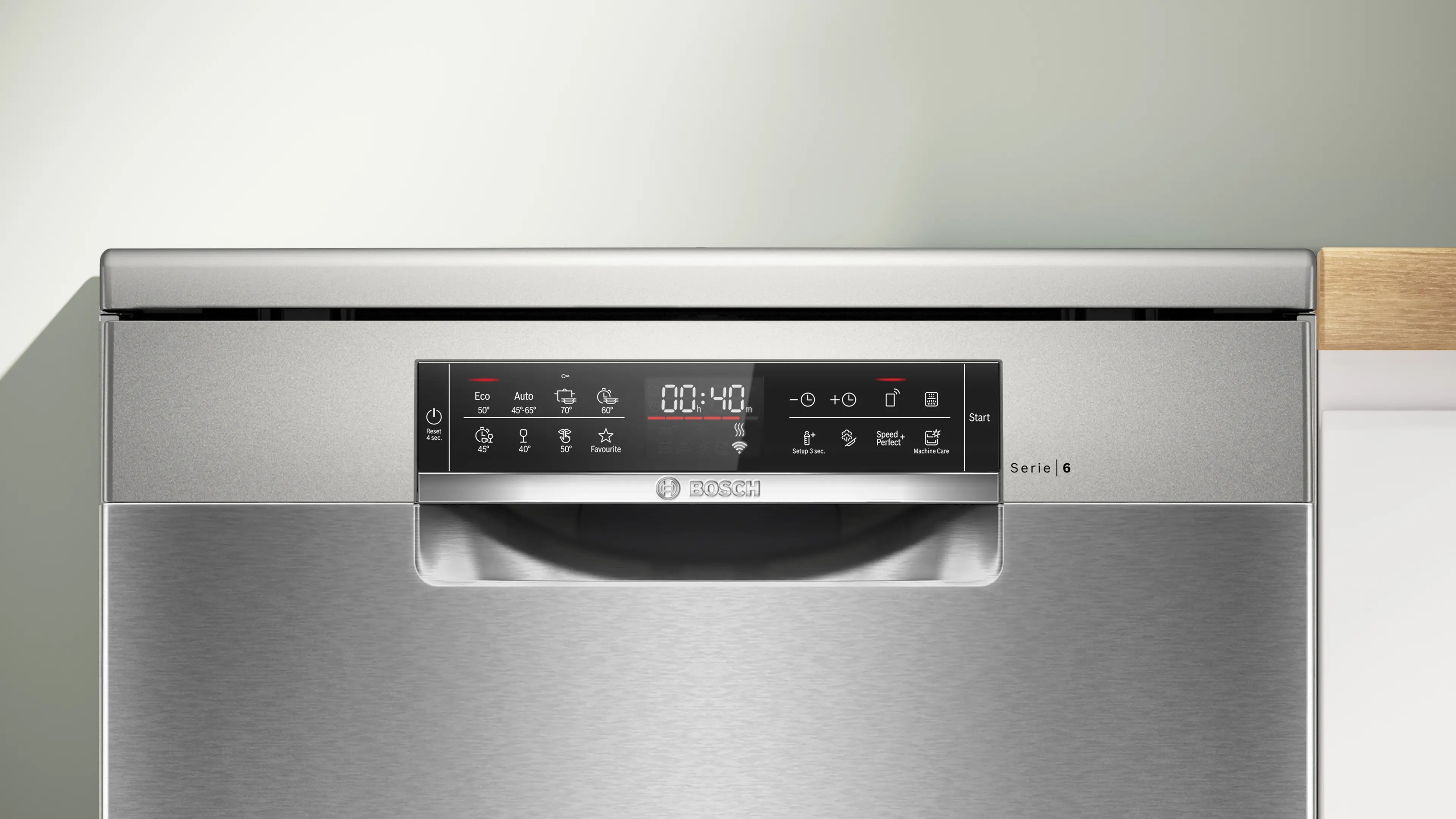 Bosch Series 6 Free Standing Dishwasher , 14 Persons Brushed Steel - Anti-fingerprint- SMS6ECI83T