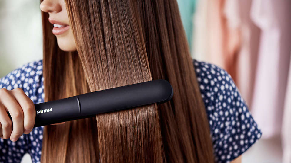 Philips ThermoProtect Hair Straightener 230 Celsius , Black - BHS378
