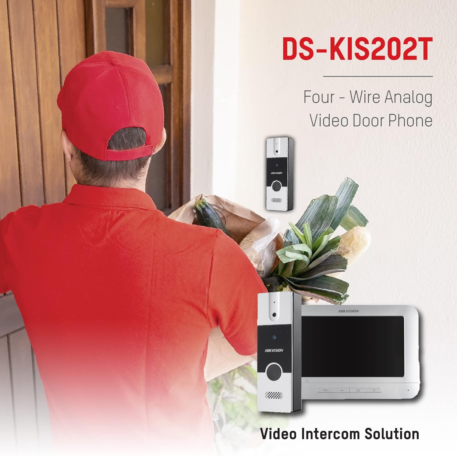 نظام انتركم فيديو هيك فيجن ،فضى واسود - DS-KIS202T