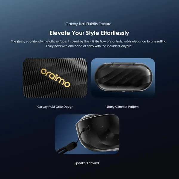 Oraimo Portable Bluetooth Speaker , Black - OBS-382
