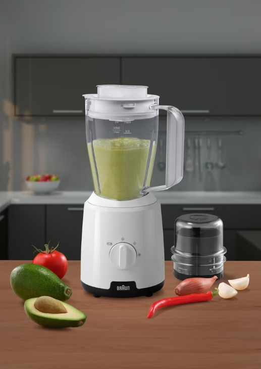 Braun PowerBlend 1 Countertop Blender 1.5 Liter 600 Watt White - JB1015WH