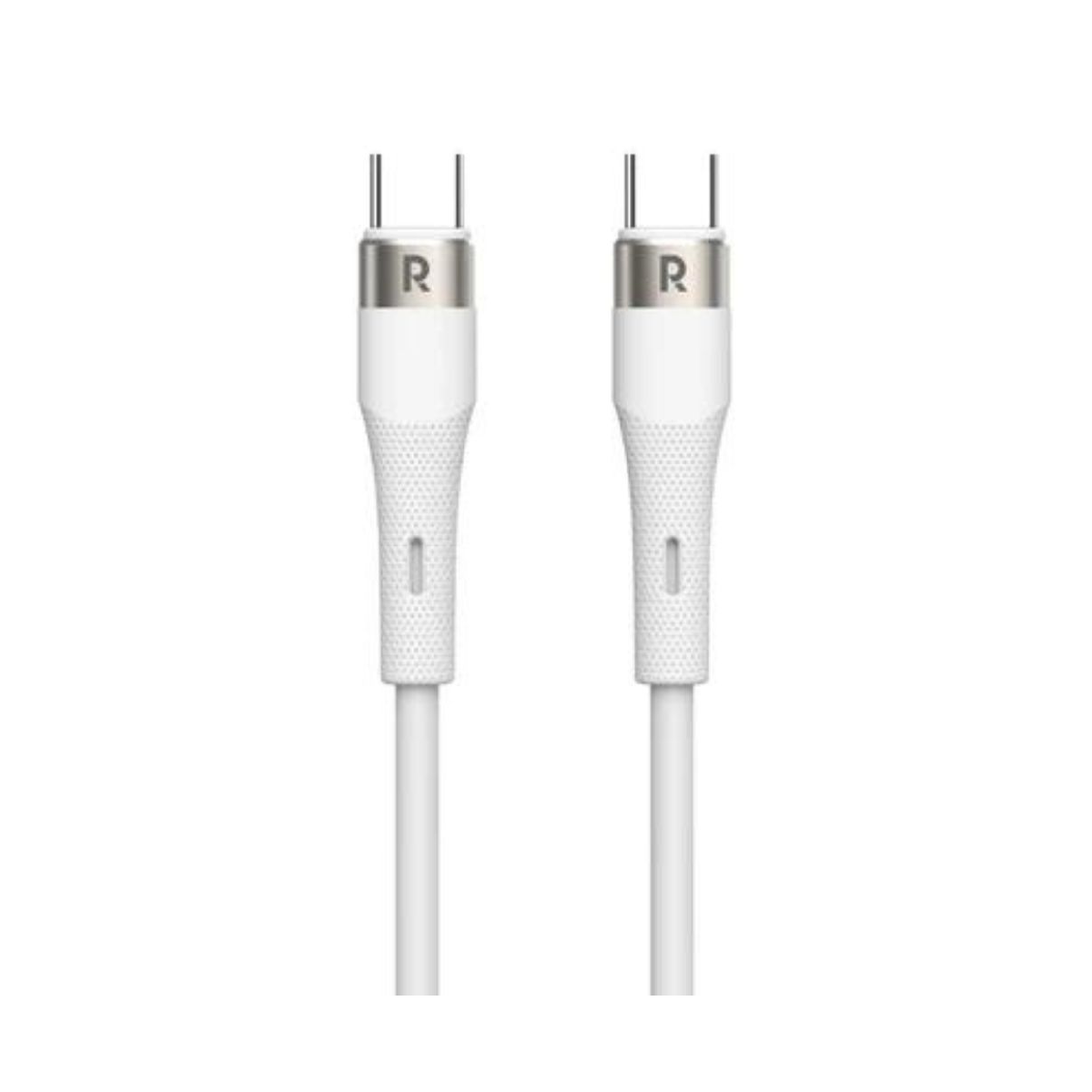 كابل شحن Type C راف باور ، طول 1 سم ، ابيض - RP-CB1038