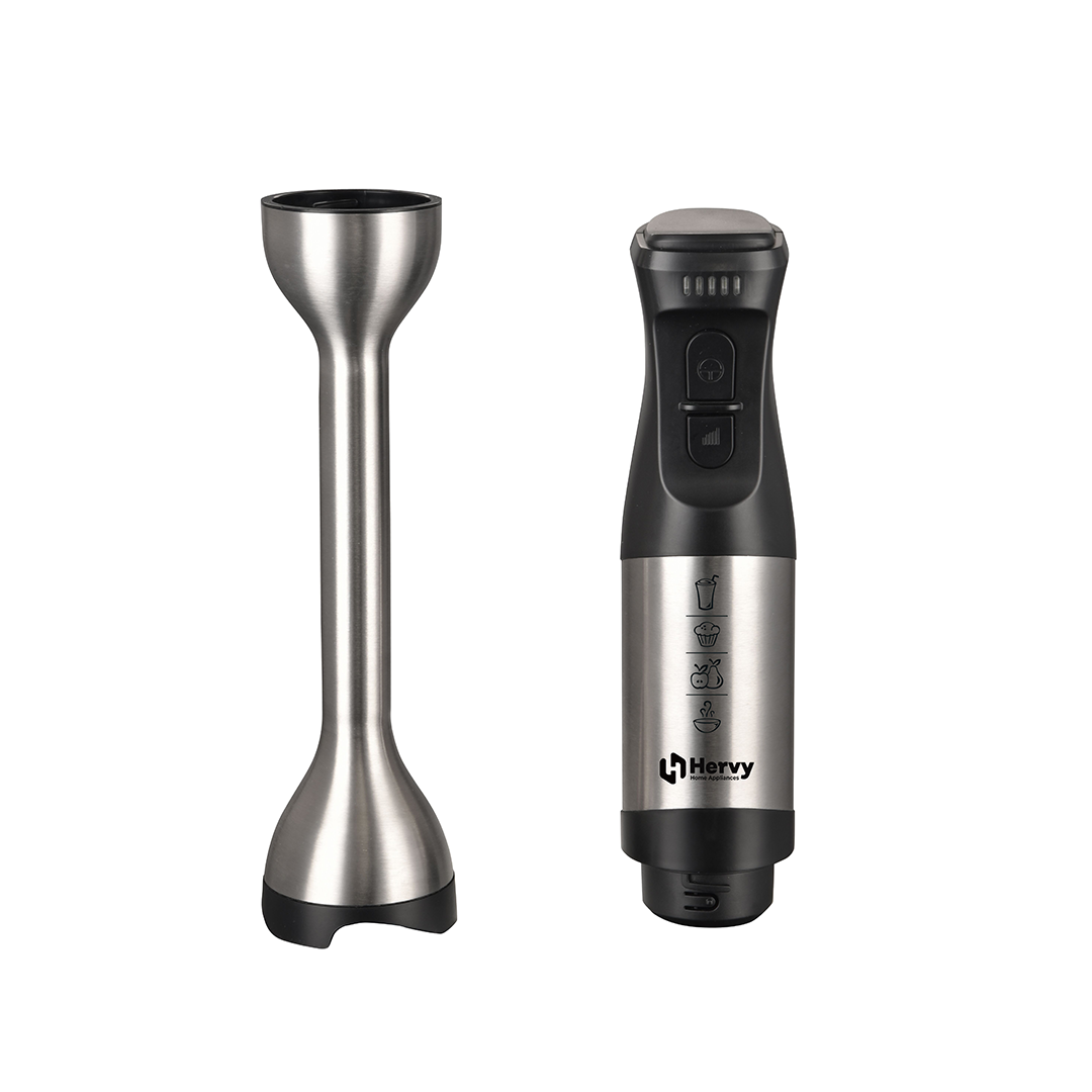 Hervy Hand Blender with Attachments 1200 Watt Stainless Steel - HB-S03