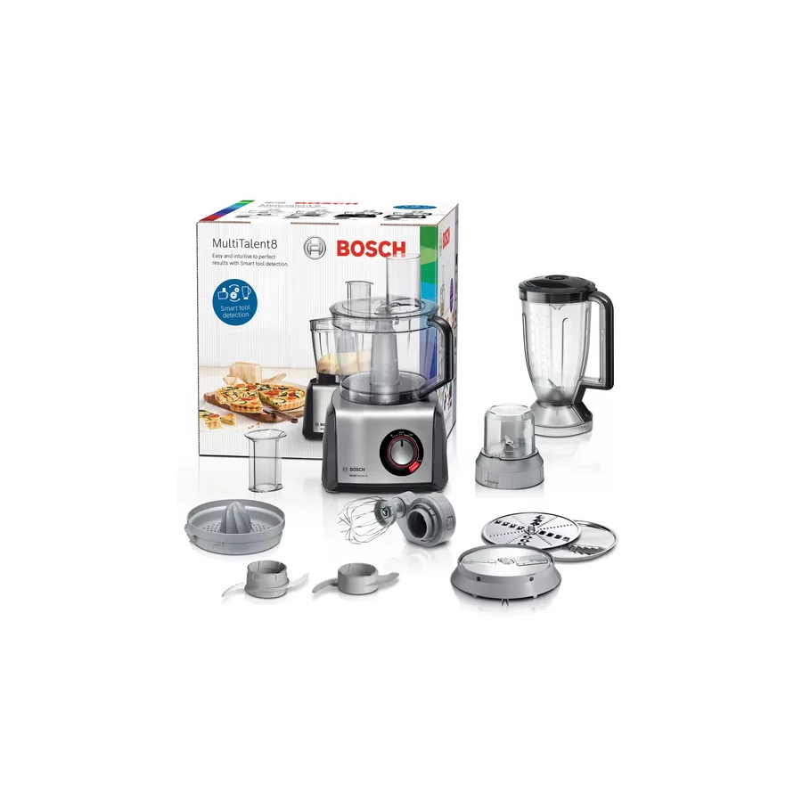 محضر طعام بوش مالتي تالنت 8 ، قدرة 1250 وات ، اسود وستانلس ستيل - MC812M844