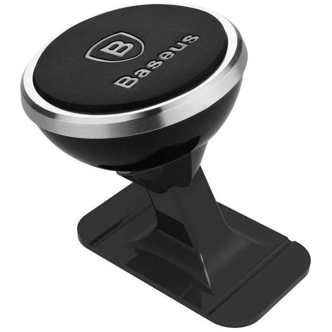 Baseus Aluminum, ABS, PC Magnetic Mobile Car Holder for SamrtPhones, MagSafe iPhones , Silver Black