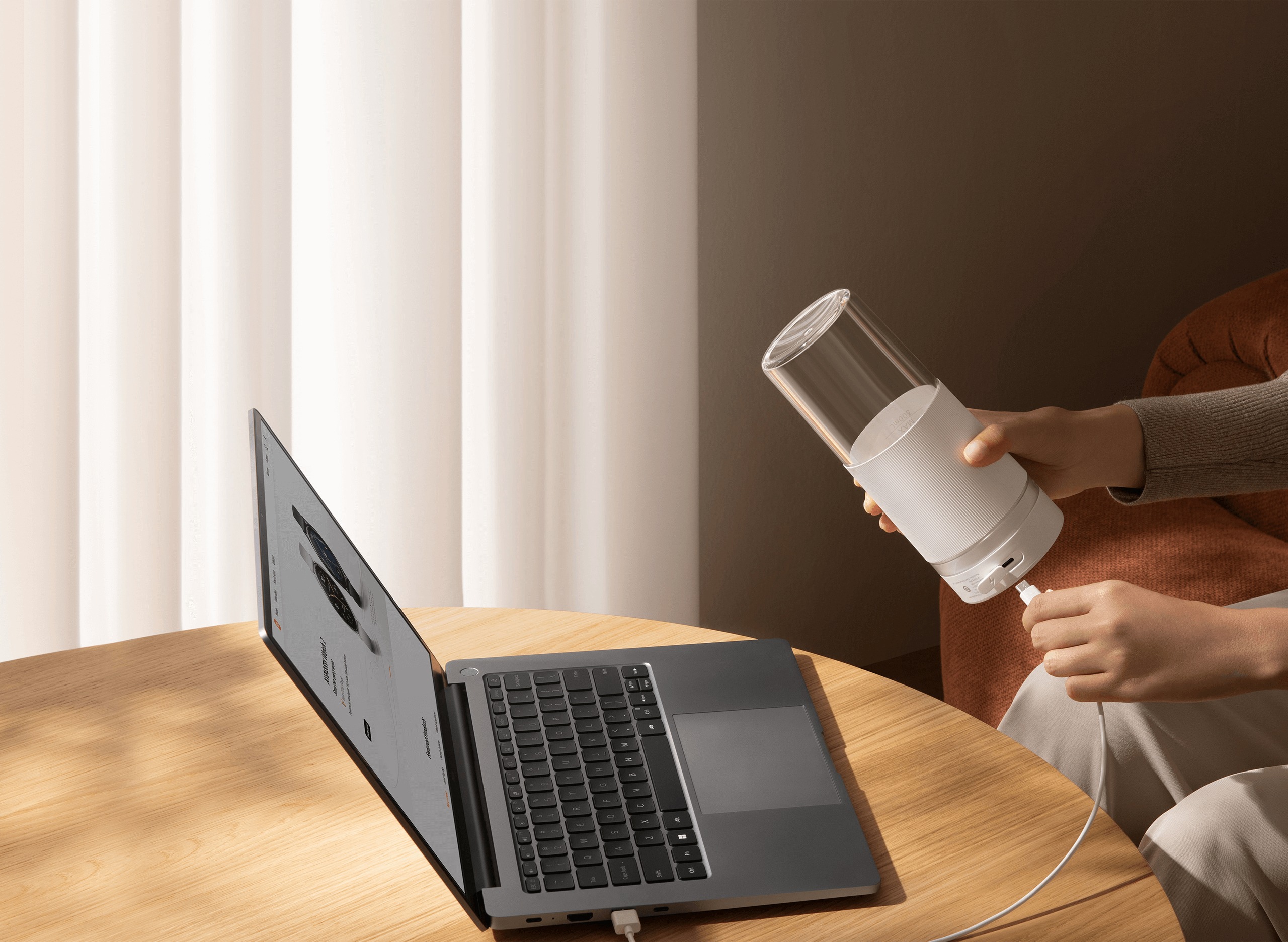 Xiaomi Personal Blender , Silicone Cup Sleeve 300 milliliter 45 Watt White - XMZZB01PL